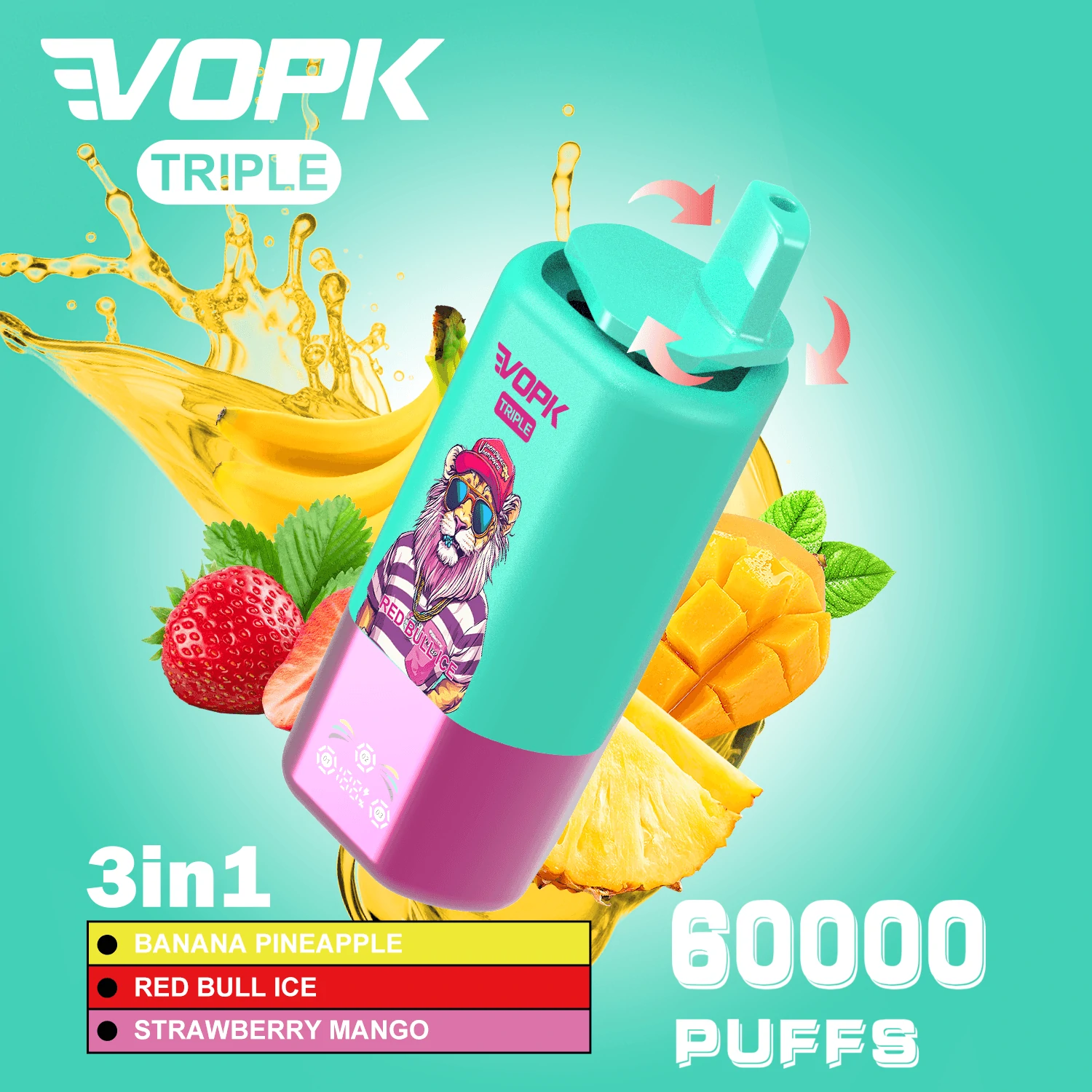 Vopk 3-in-1 60000 60K Boccate triplo gusto svapo monouso - image 9