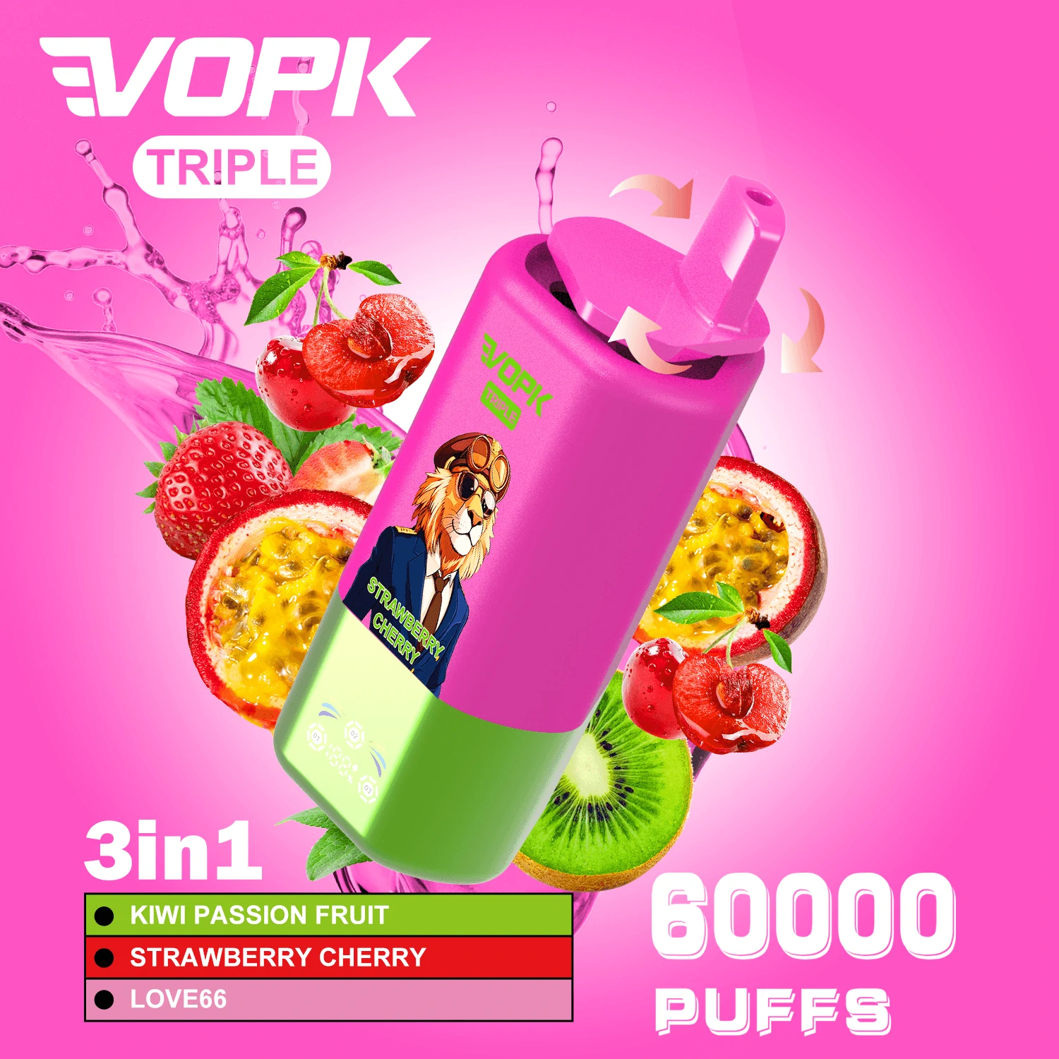 Vopk 3-in-1 60000 60K Boccate triplo gusto svapo monouso - image 8
