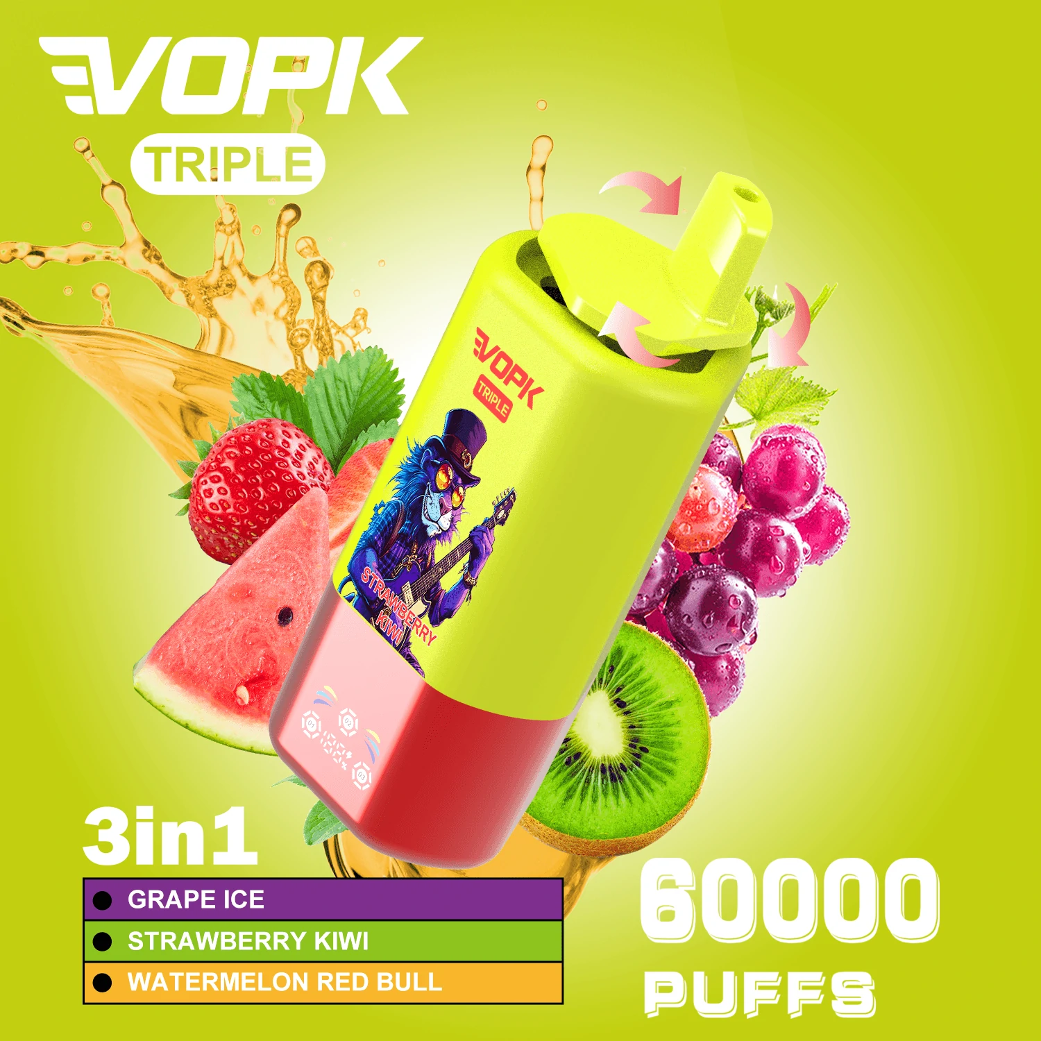 Vopk 3-in-1 60000 60K Boccate triplo gusto svapo monouso - image 5
