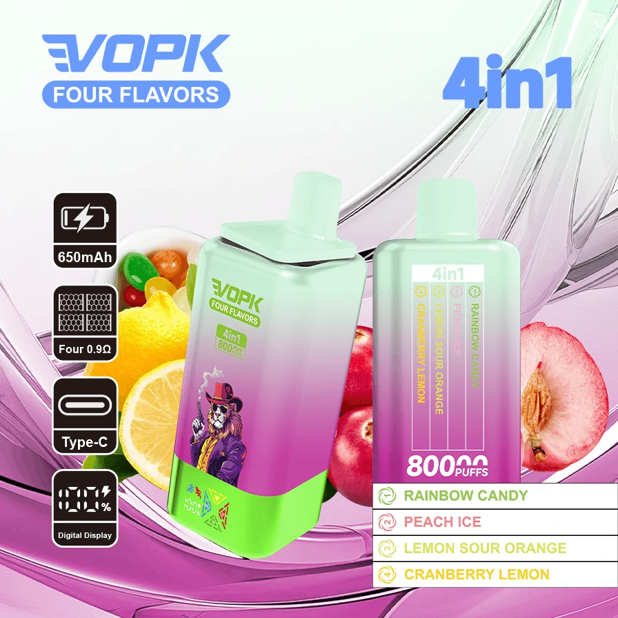 Vopk 4-in-1 80000 80K Boccate quattro gusti svapo monouso - image 4