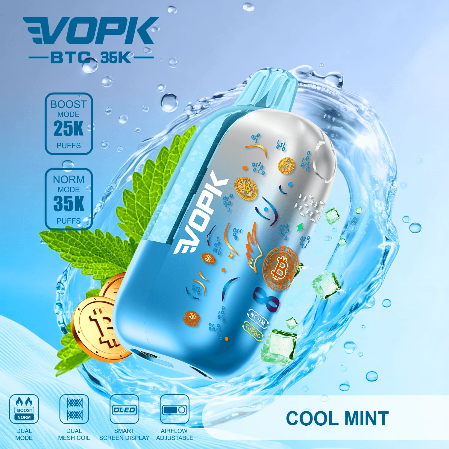 VOPK BTC 35000 35K Boccate schermo smart svapo monouso - image 2