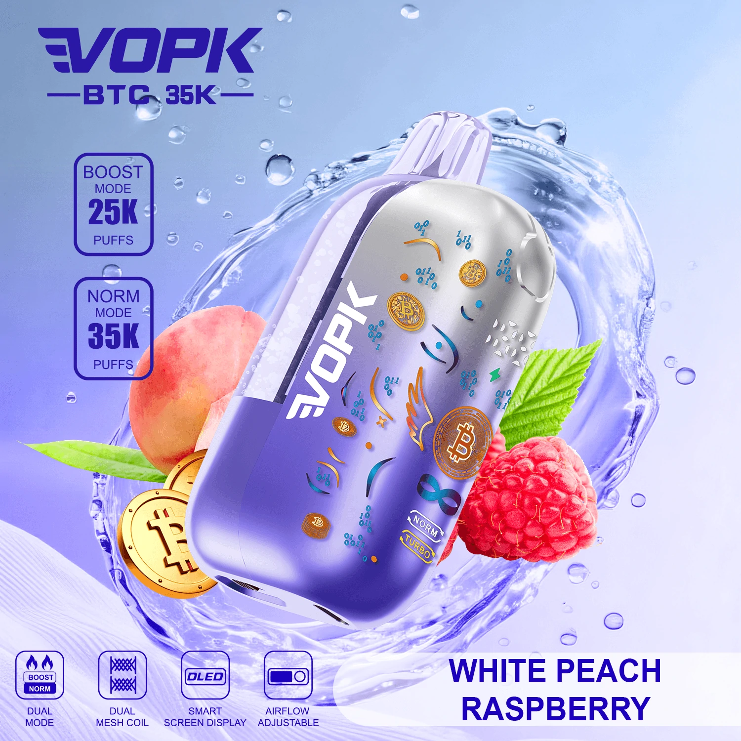VOPK BTC 35000 35K Boccate schermo smart svapo monouso - image 3