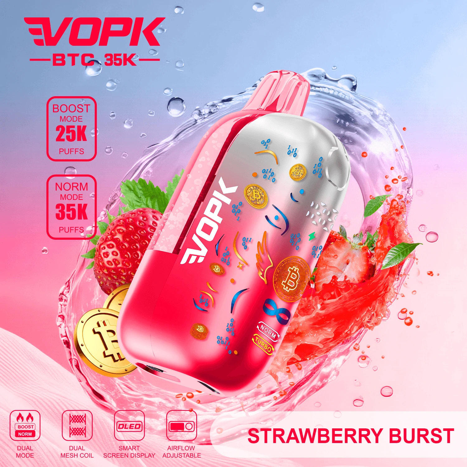 VOPK BTC 35000 35K Boccate schermo smart svapo monouso - image 10