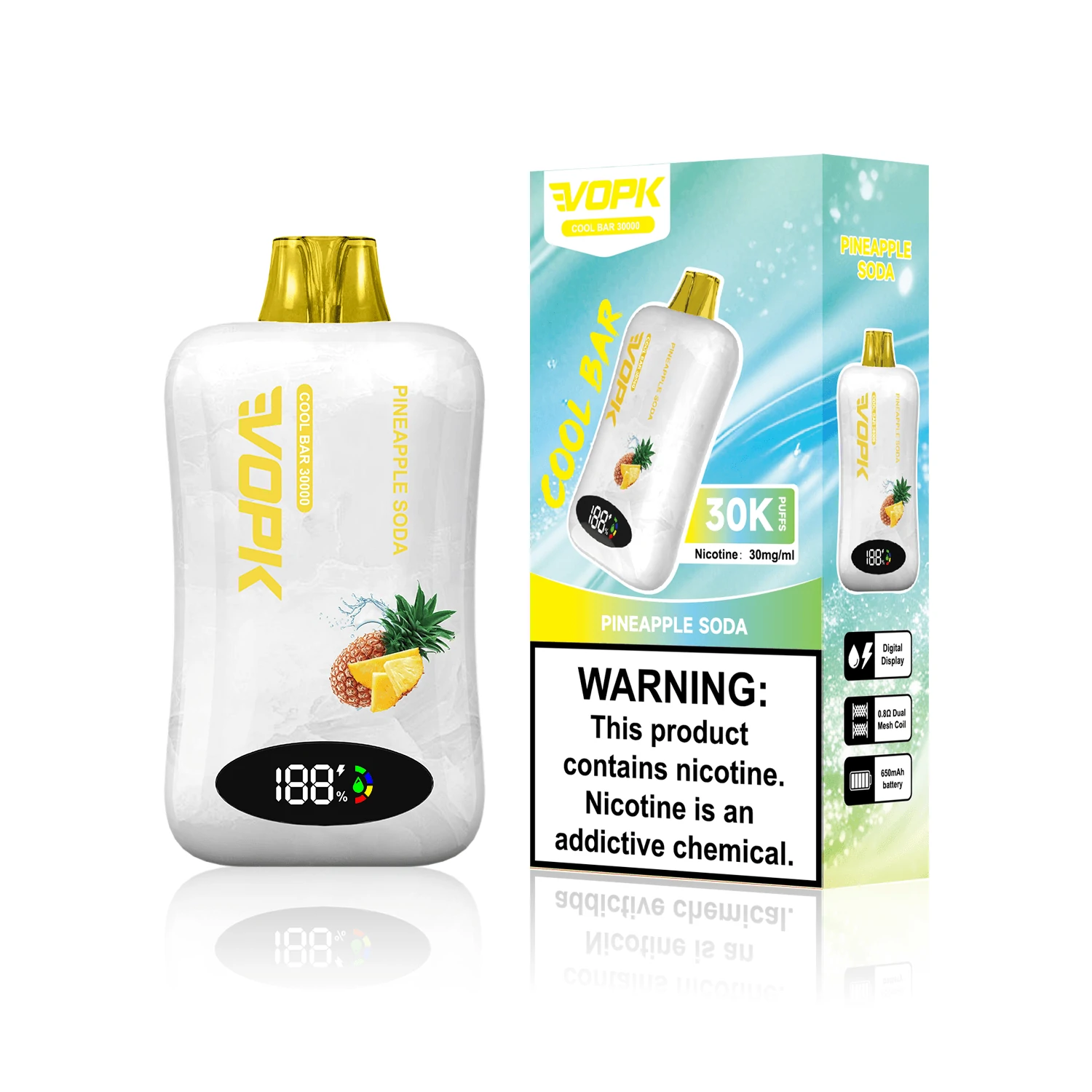 VOPK COOL Bar 30000 30K Boccate display batteria e liquido svapo monouso - image 14