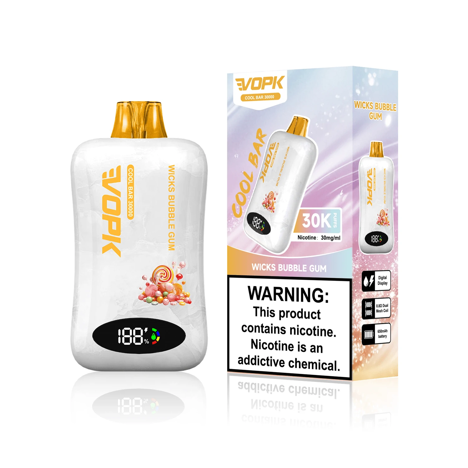 VOPK COOL Bar 30000 30K Boccate display batteria e liquido svapo monouso - image 12