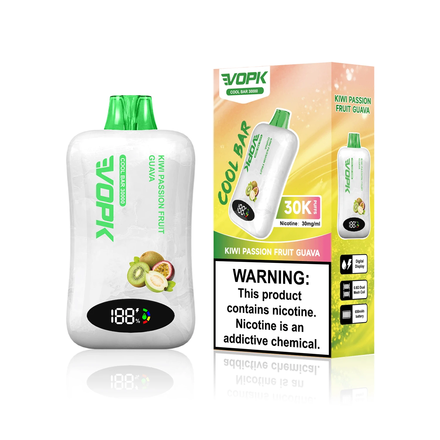 VOPK COOL Bar 30000 30K Boccate display batteria e liquido svapo monouso - image 6