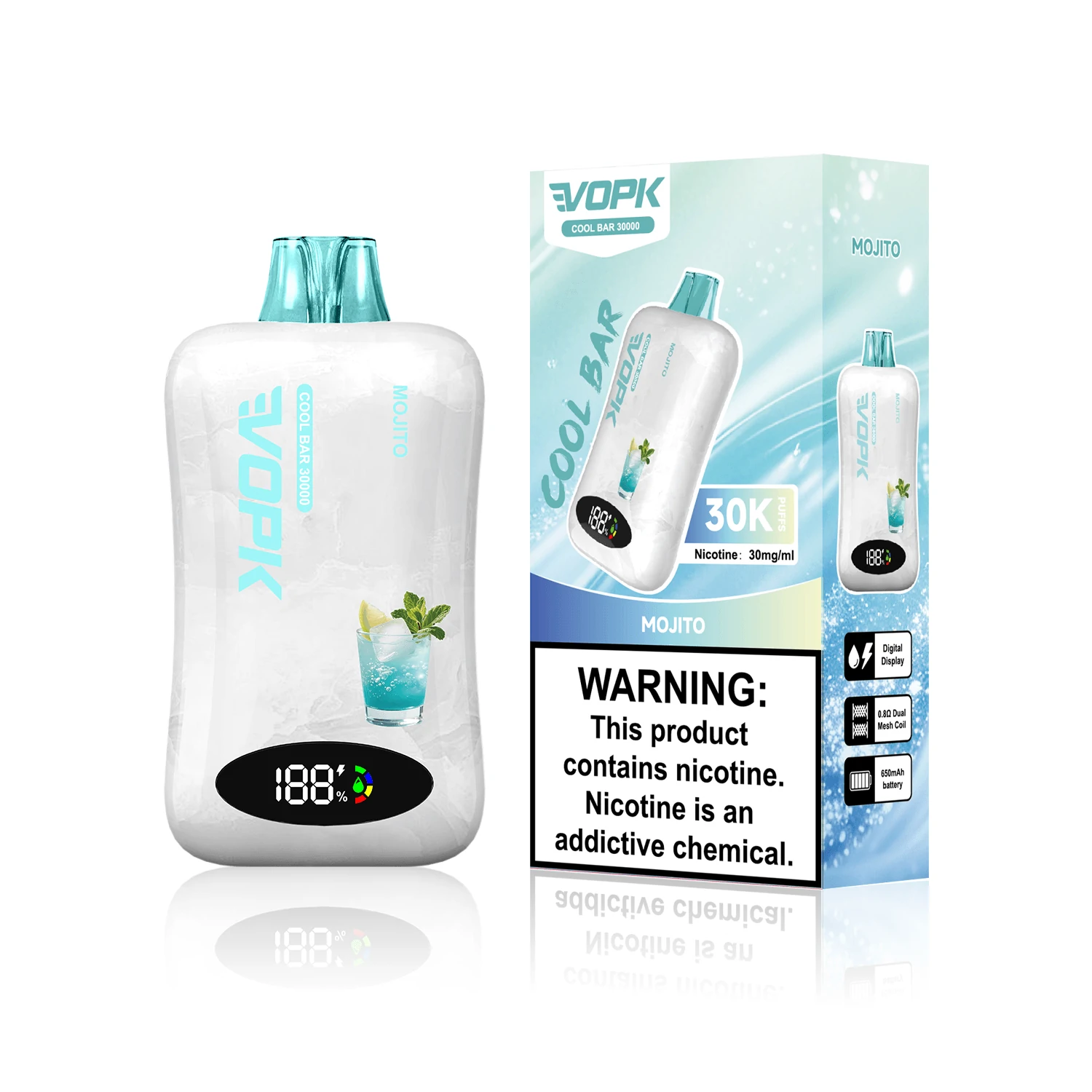 VOPK COOL Bar 30000 30K Boccate display batteria e liquido svapo monouso - image 5