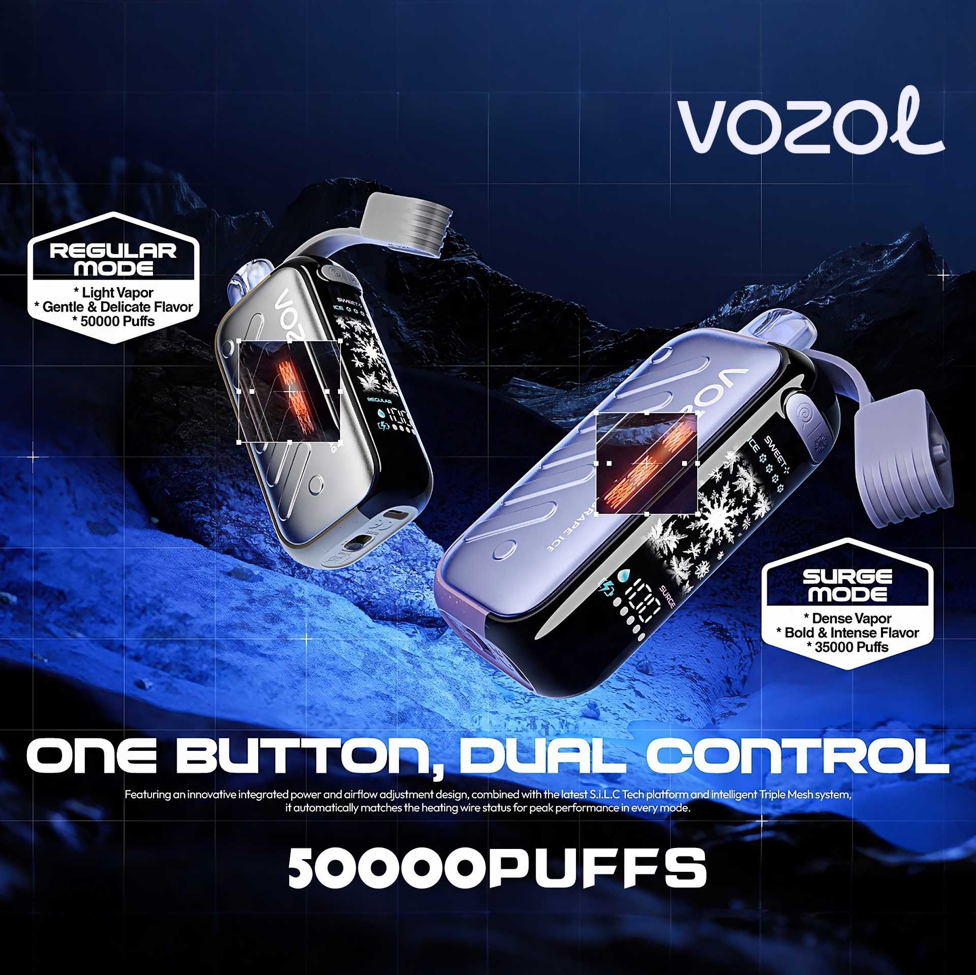 VOZOL GEAR 50000 50K Boccate Gusto Doppio Svapo monouso - image 3