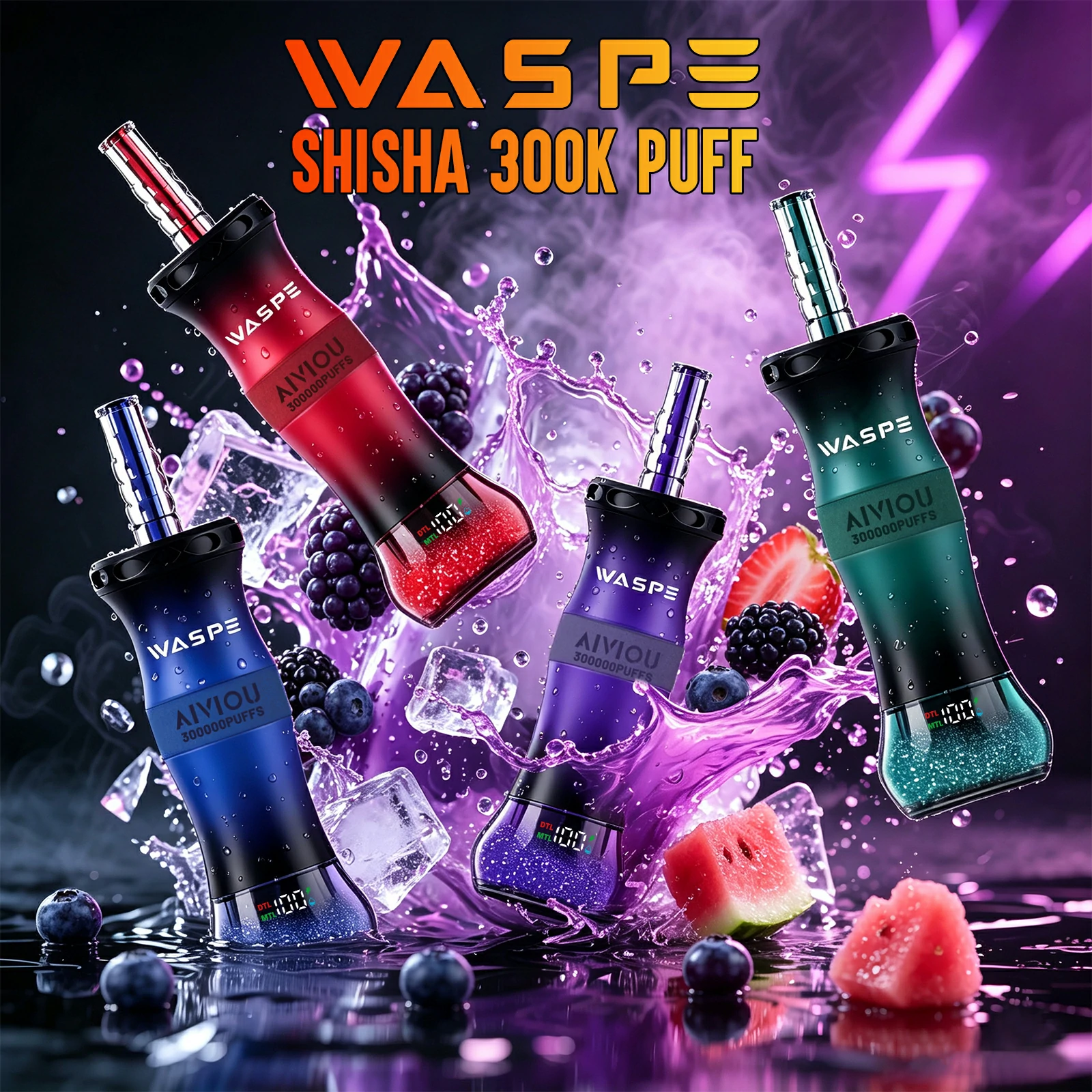 WASPE Shisha Hookah 300000 300K Boccate Svapo monouso - image 3