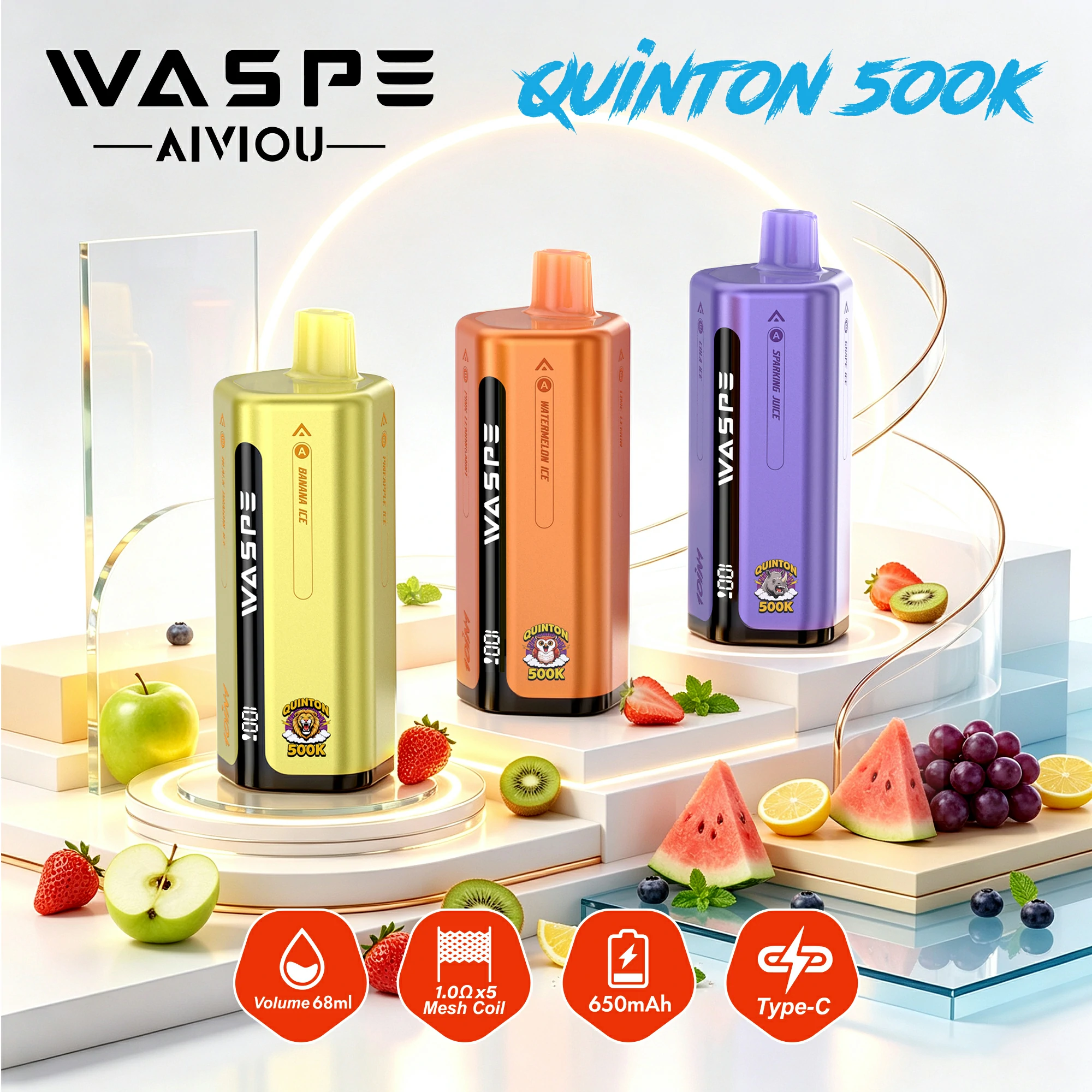 WASPE 10-in-1 uinton 500000 500K Boccate Svapo monouso - image 2