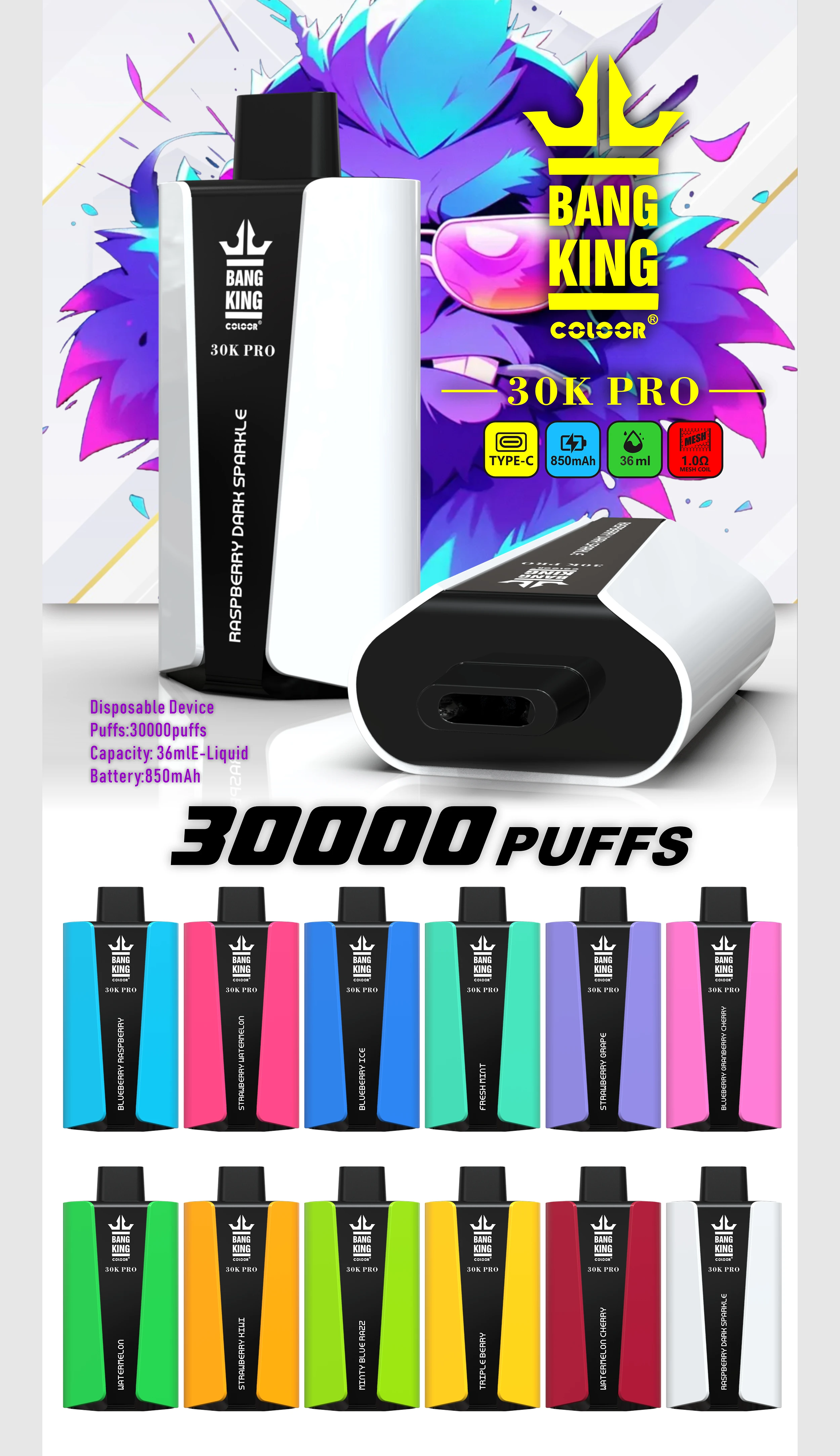 Bang King 30000 30K Boccate Pro Svapo monouso - image 12