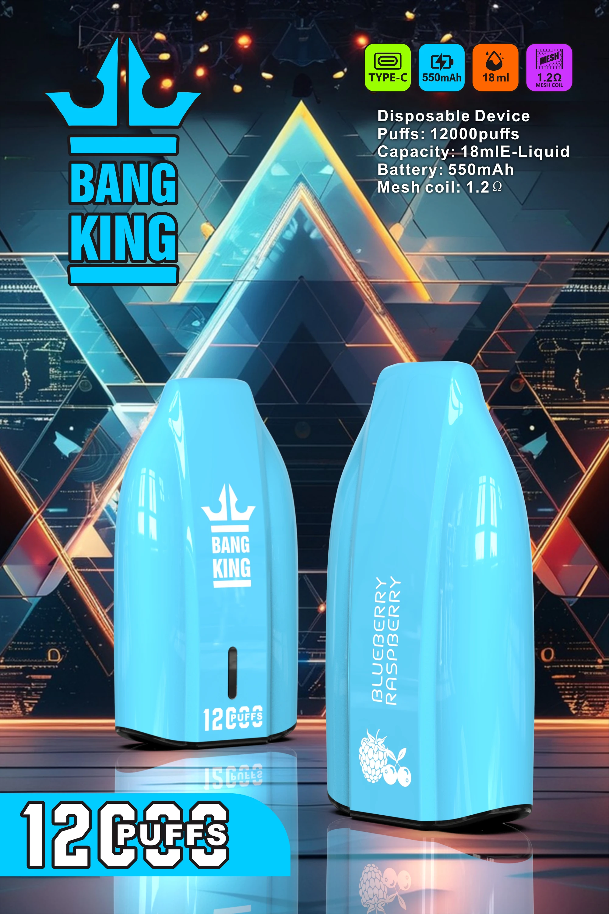 Bang King 12000 12K Boccate Mesh Coil Svapo monouso - image 2