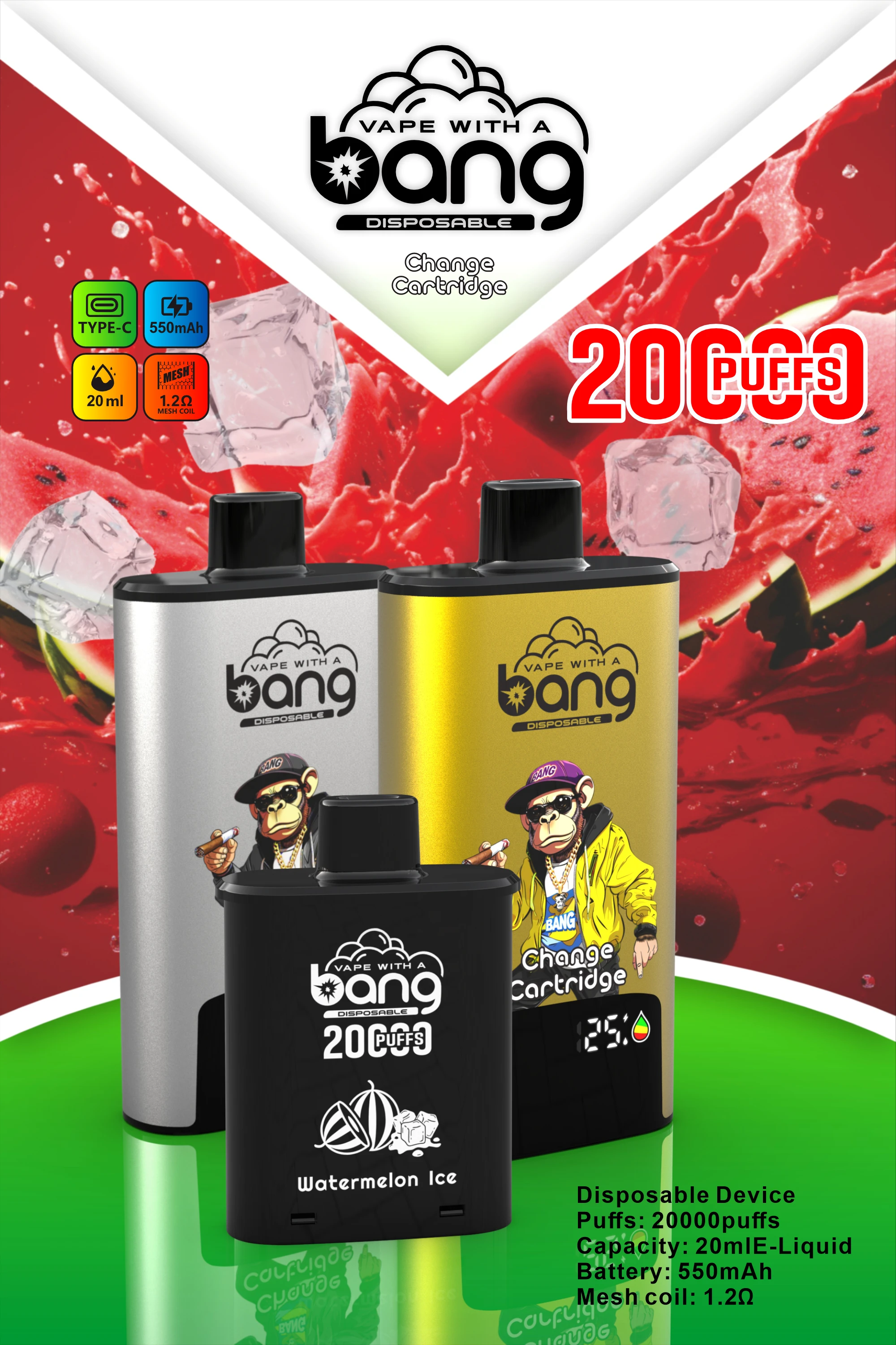 Bang 20000 20K Boccate Mesh Coil Svapo monouso - image 2