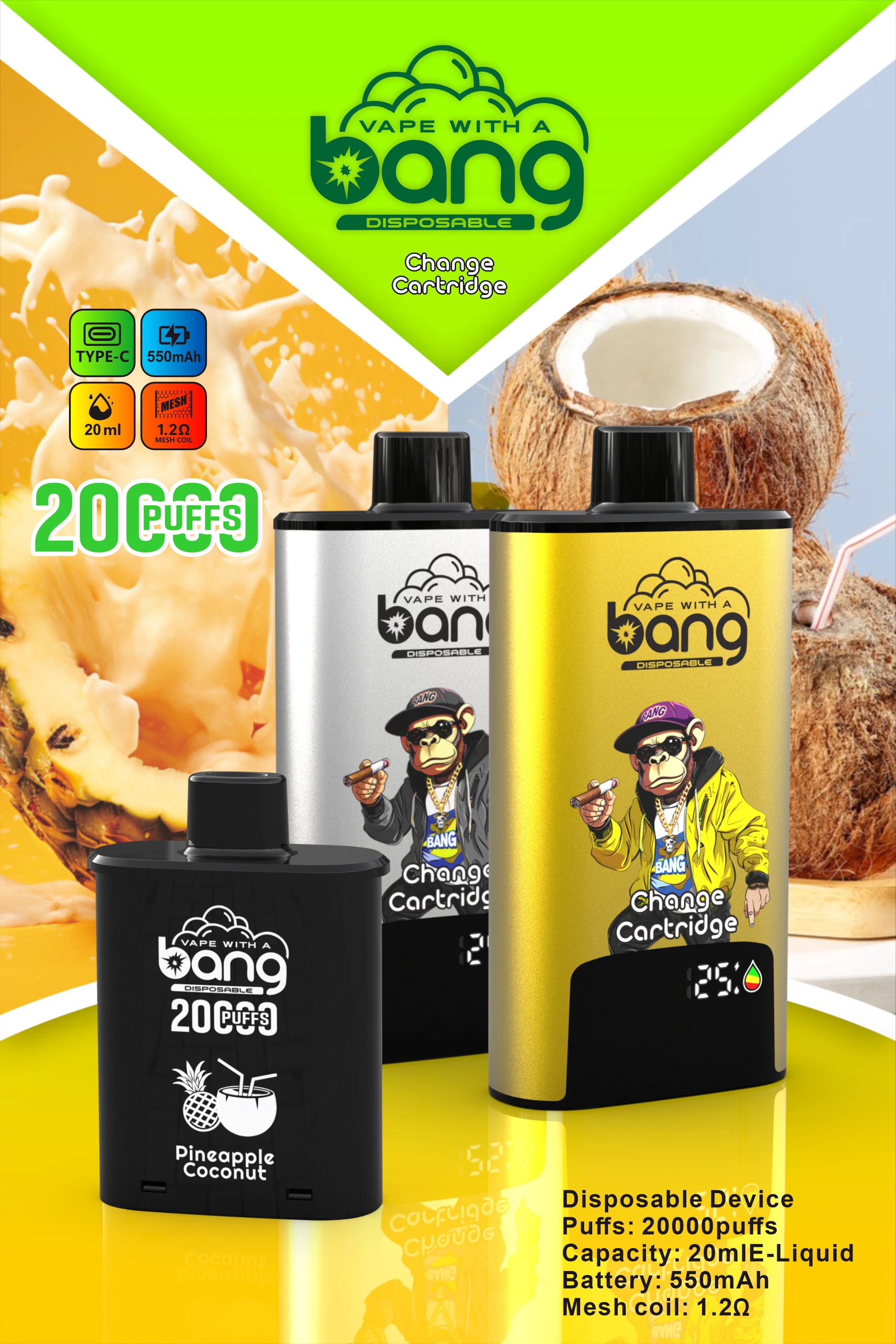Bang 20000 20K Boccate Mesh Coil Svapo monouso - image 4