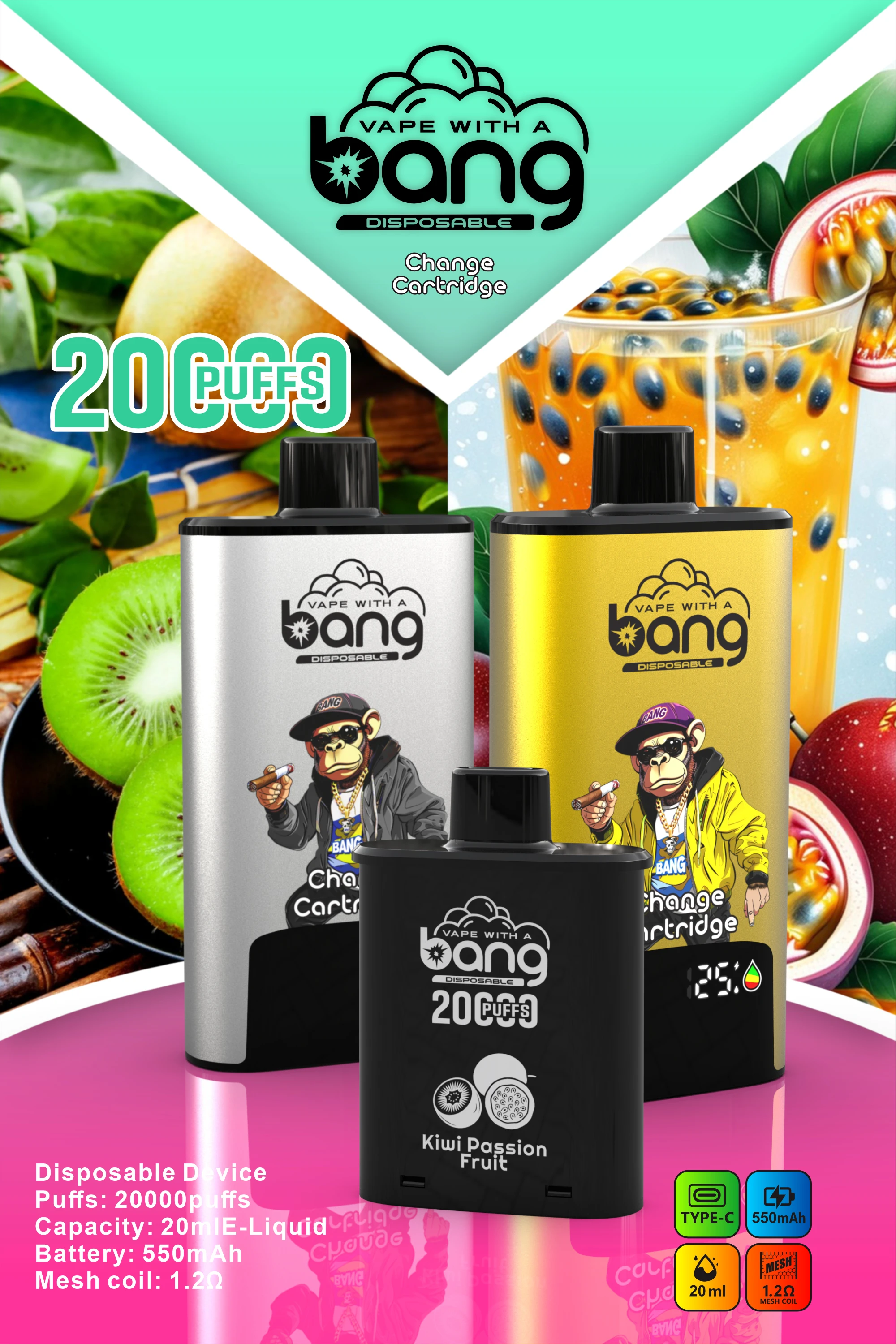 Bang 20000 20K Boccate Mesh Coil Svapo monouso - image 5