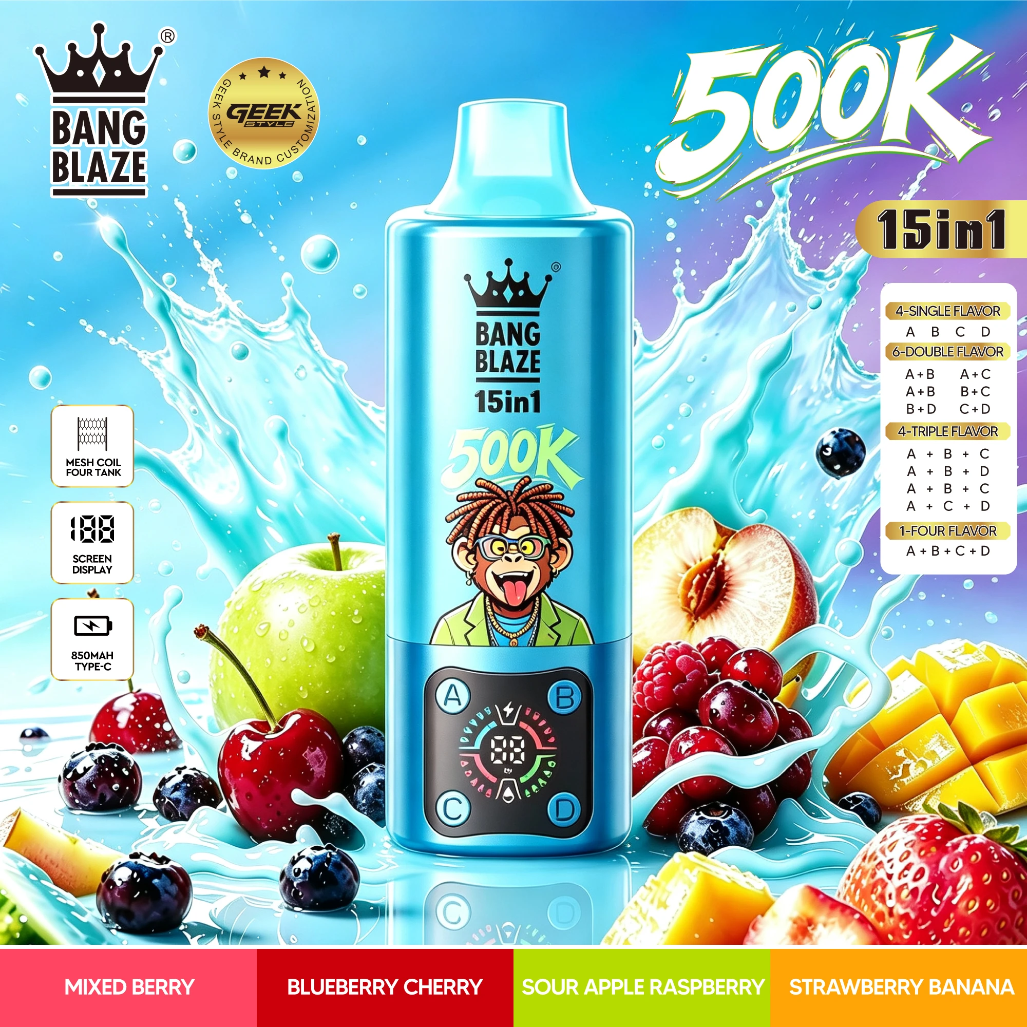 Bang 100000 100K Boccate LED Display Svapo Monouso - image 10