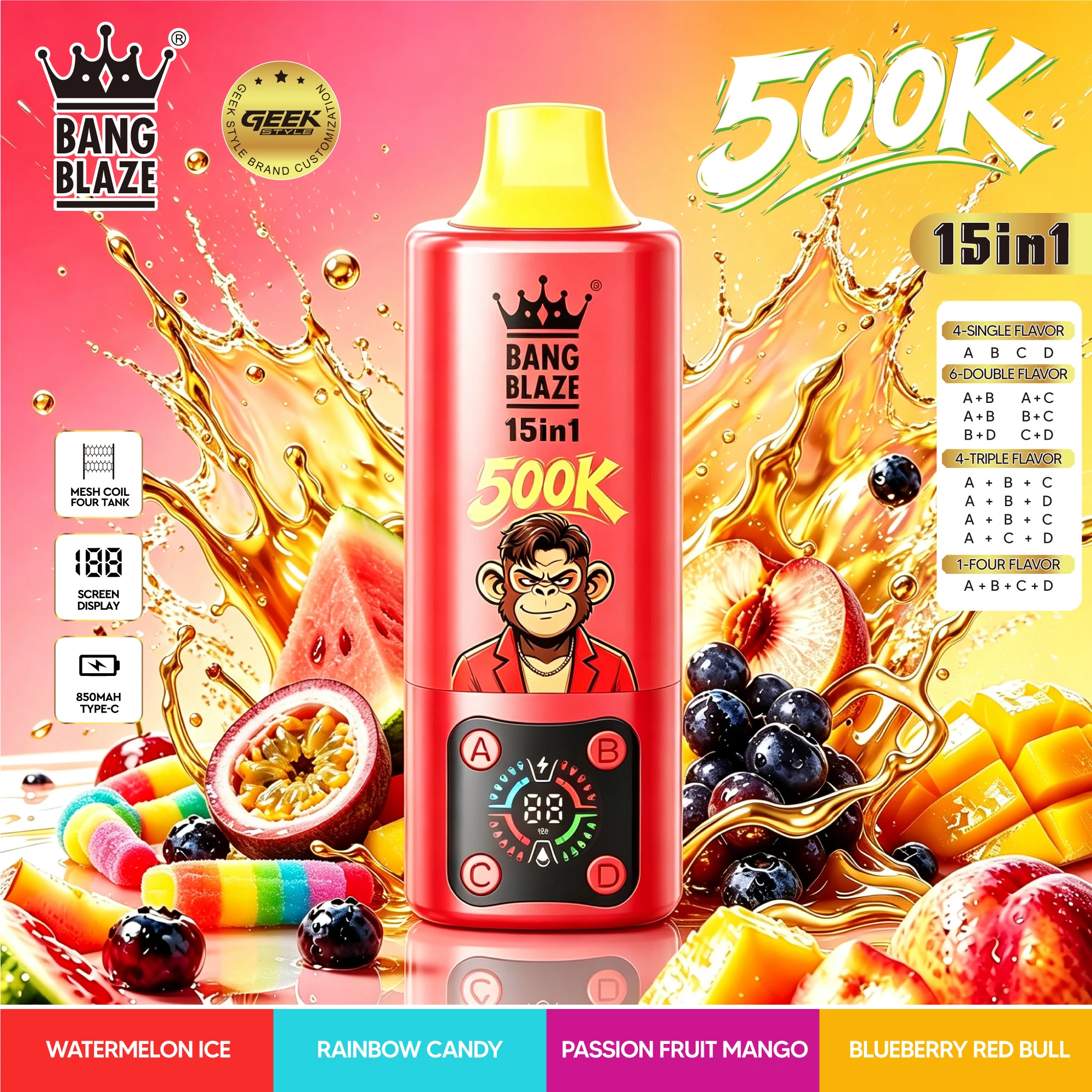 Bang 100000 100K Boccate LED Display Svapo Monouso - image 9