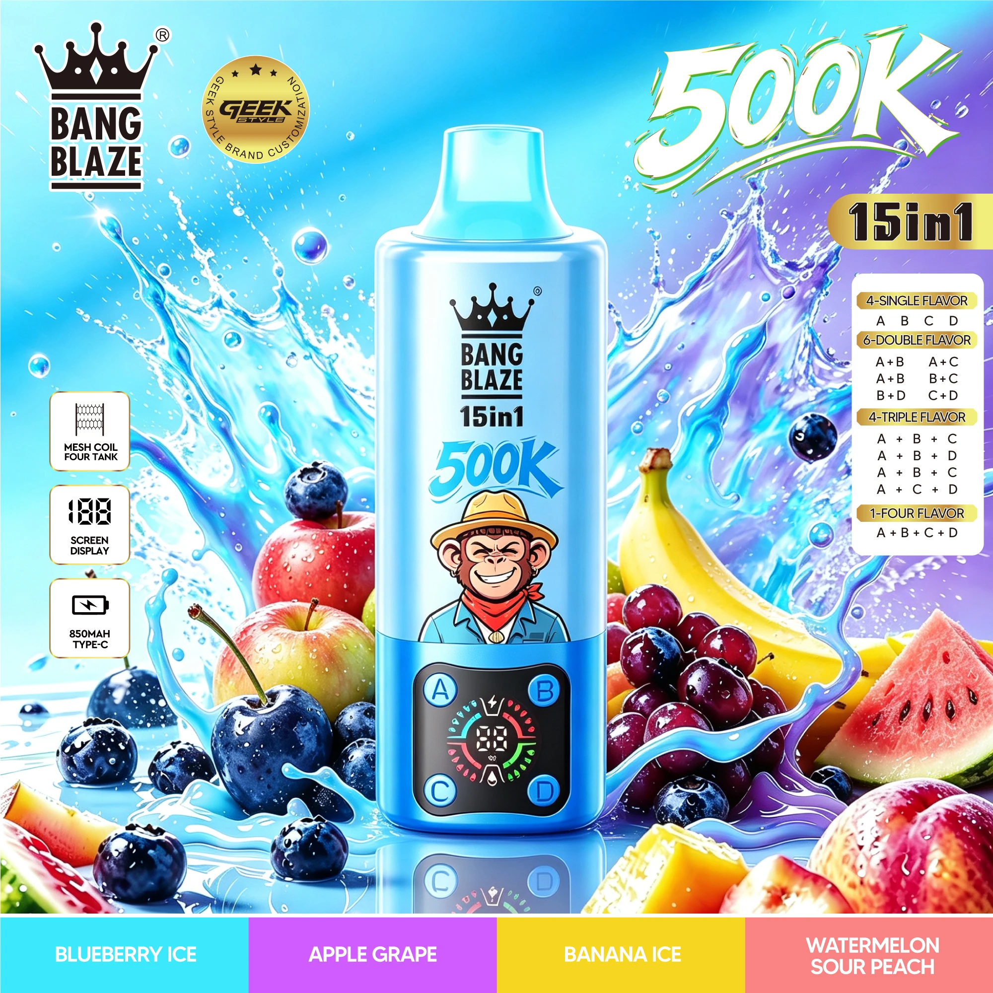 Bang 100000 100K Boccate LED Display Svapo Monouso - image 7