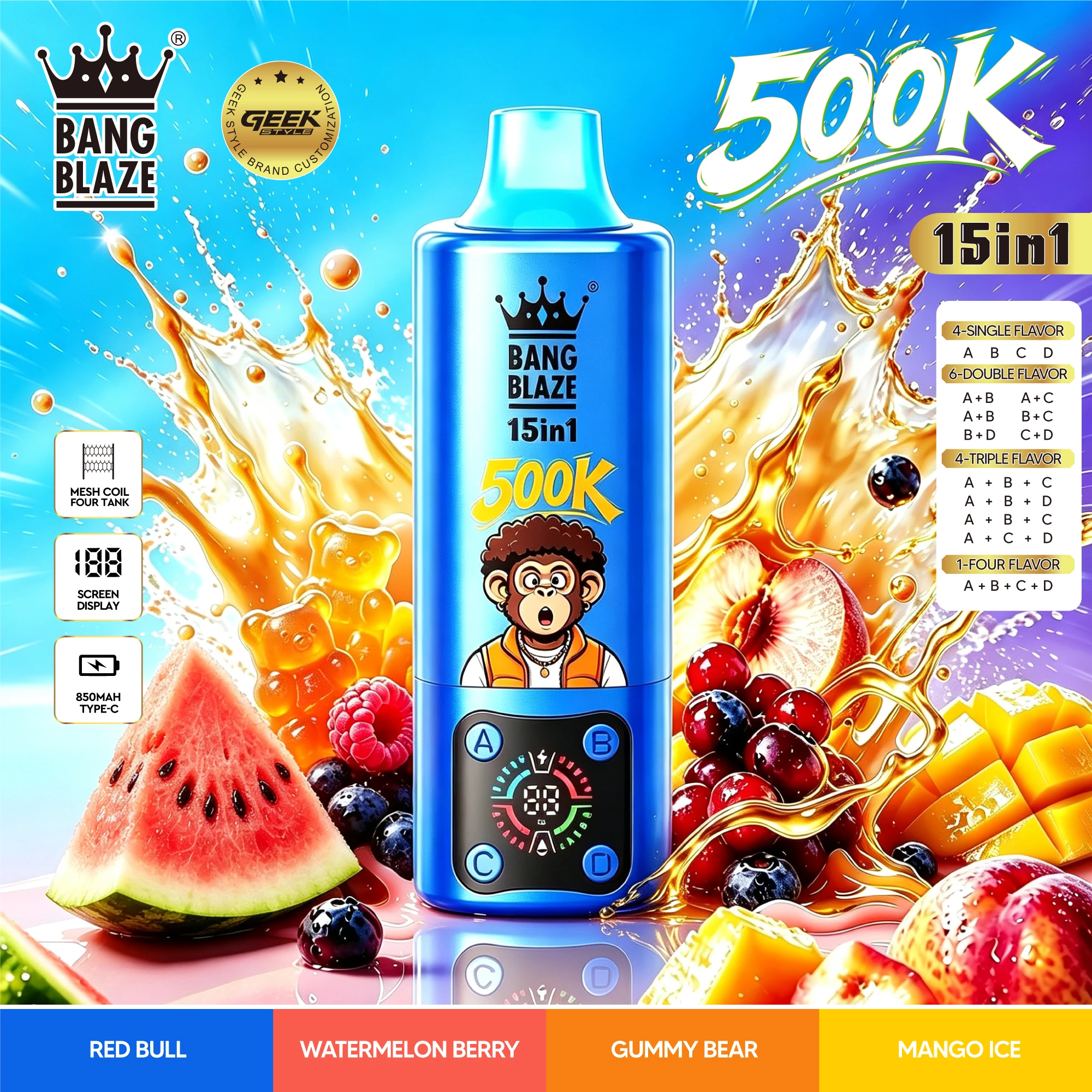 Bang 100000 100K Boccate LED Display Svapo Monouso - image 11