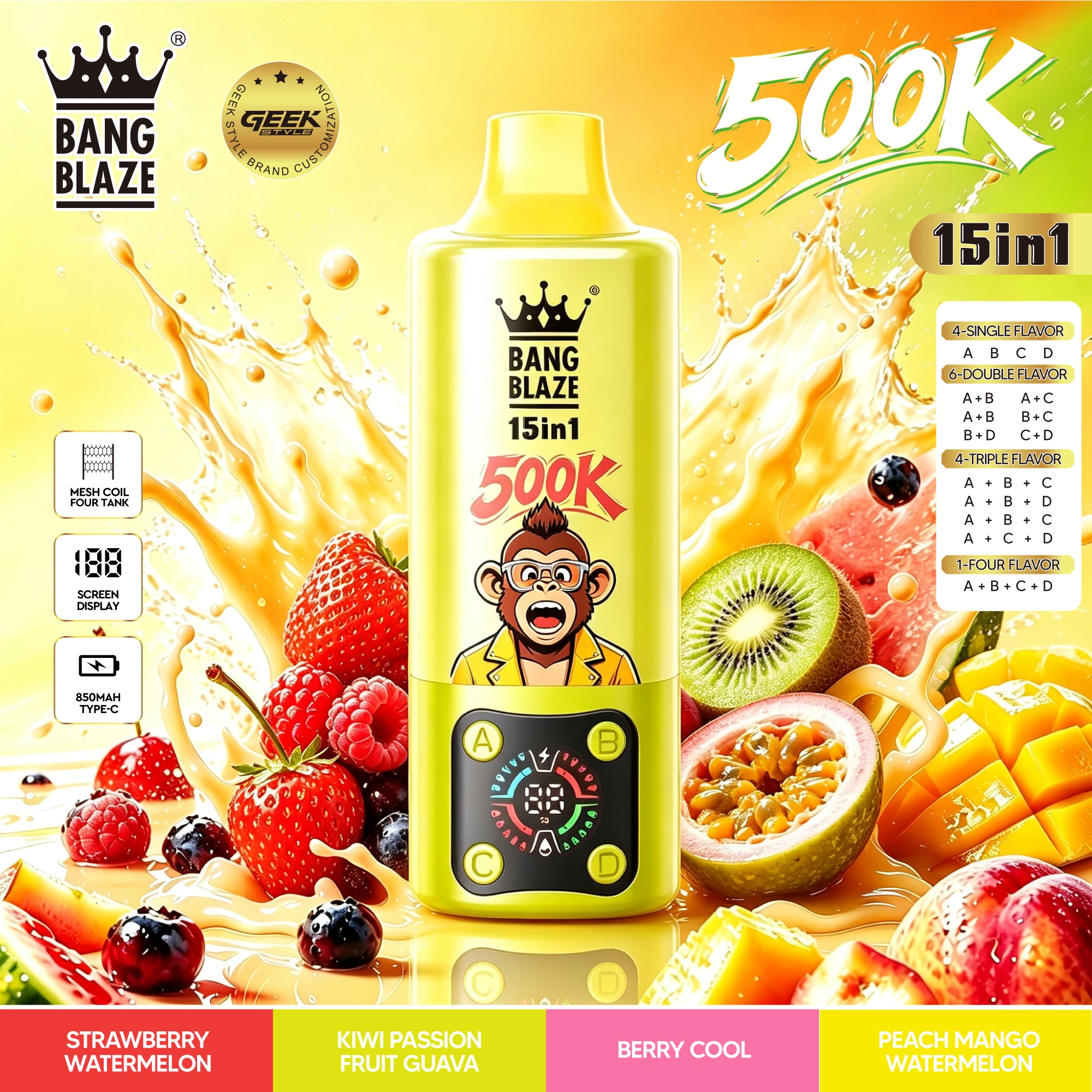 Bang 100000 100K Boccate LED Display Svapo Monouso - image 4